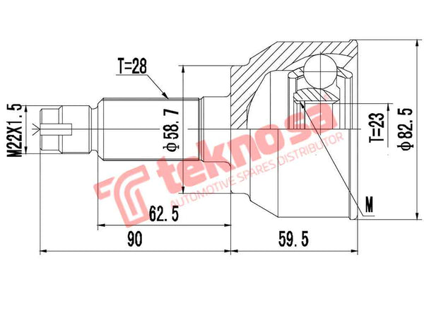 Outer Cv Joint - Mz3011 (Teknosa) | Top-Rated Vehicle Accessories