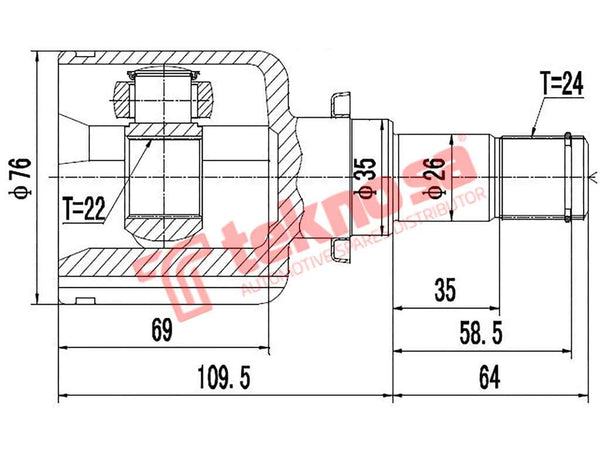 Inner Cv Joint - Mz4006 (Teknosa) | Top-Rated Vehicle Accessories
