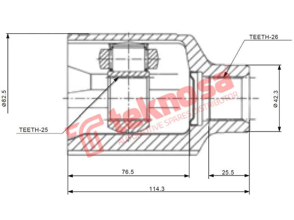 Inner Cv Joint - Mz6412 (Teknosa) | Top-Rated Vehicle Accessories