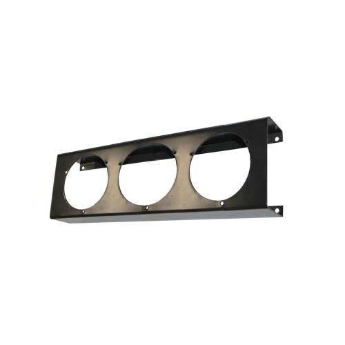 3x hole boxed bracket with black power coated finish - AL21P
