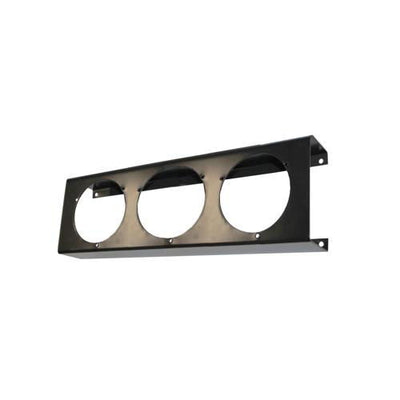 3x hole boxed bracket with black power coated finish - AL21P