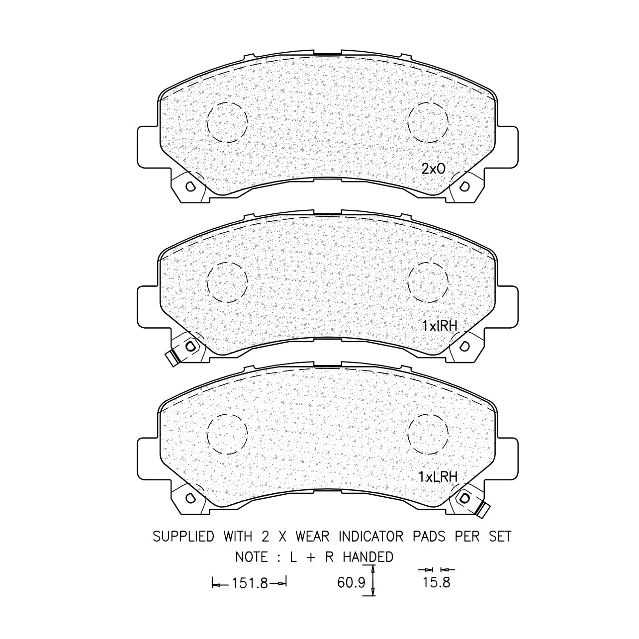 Brake Pad Set - Ate1105 (Ate)