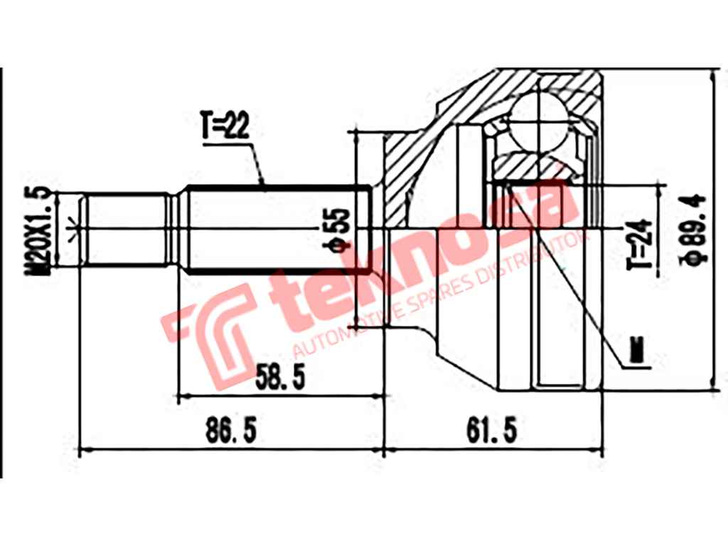 Outer Cv Joint - Cy3001 (Teknosa) | Top-Rated Vehicle Accessories