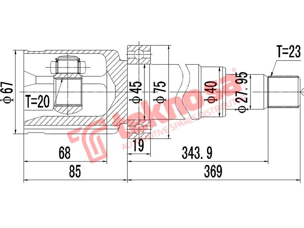 Inner Cv Joint - Fd4012 (Teknosa) For Sale