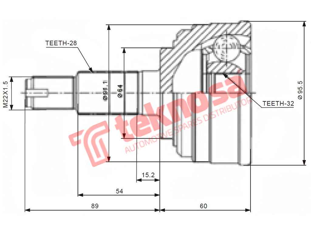 Outer Cv Joint Ho5720 (Teknosa) For Sale