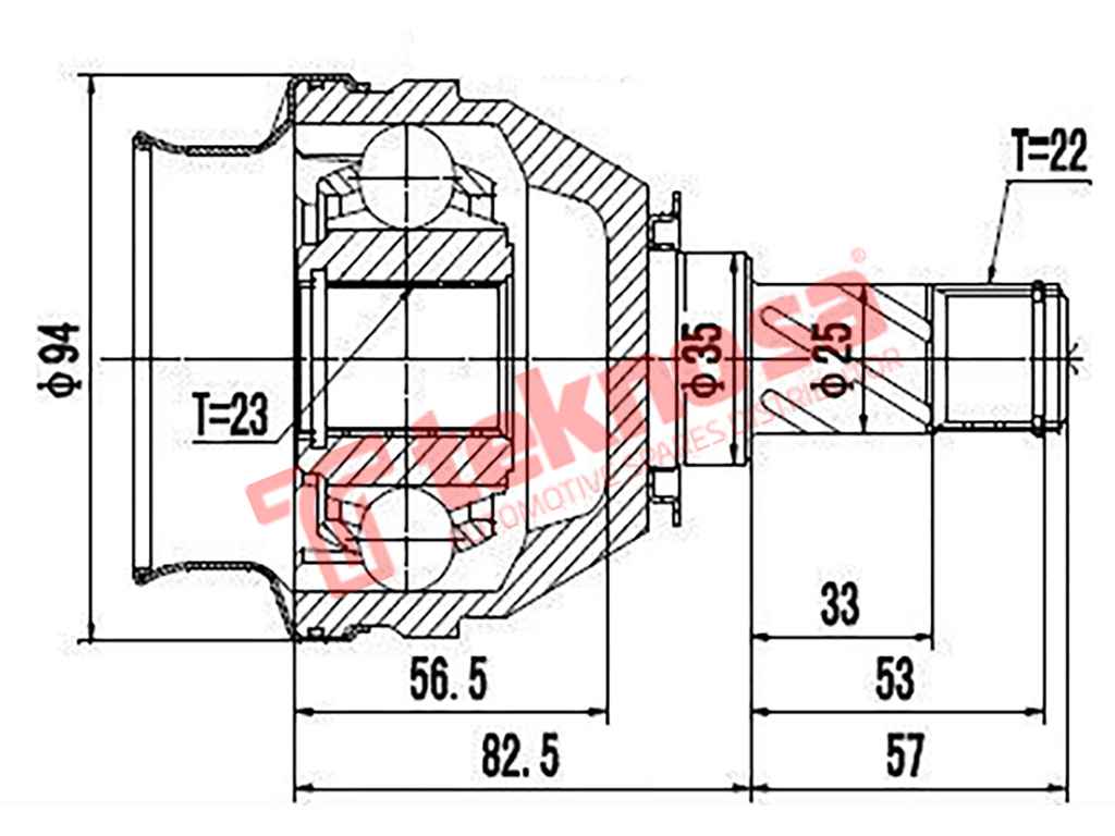 Inner Cv Joint Op4003 (Teknosa) TopRated Vehicle Accessories at