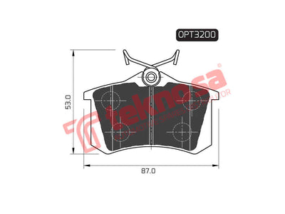 Brake Pad Set - Opt3200 (Optima)