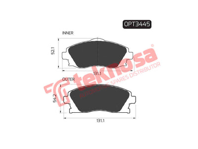 Brake Pad Set - Opt3445 (Optima)
