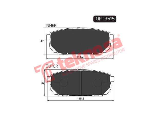 Brake Pad Set - Opt3515 (Optima) For Sale