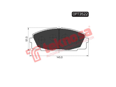 Brake Pad Set - Opt3522 (Optima)