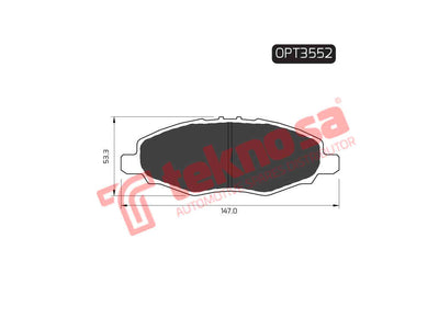 Brake Pad Set - Opt3552 (Optima)
