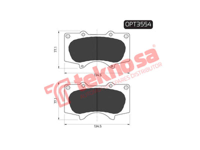 Brake Pad Set - Opt3554 (Optima)