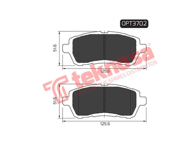 Brake Pad Set - Opt3702 (Optima)