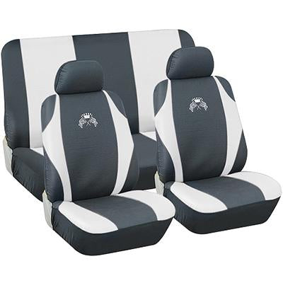Seat Covers Black+White 6Pc - Se901