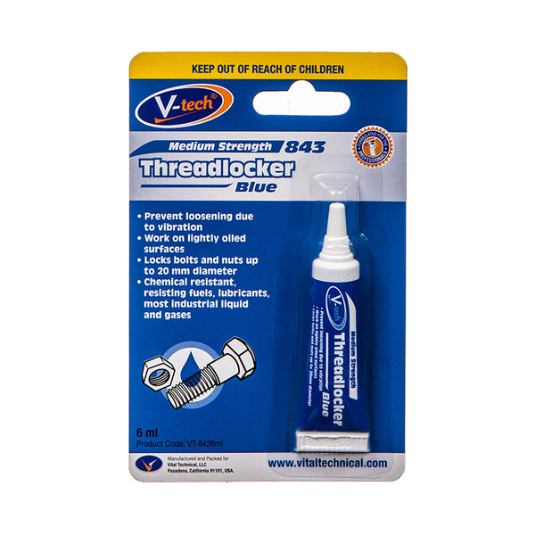 Clutch Kit Threadlocker Blue 6Ml - Vt843-6 (V-Tech) | Top-Rated Vehicle ...