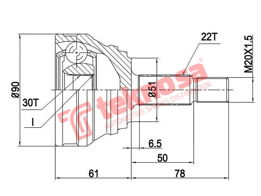 Outer Cv Joint Vw5920 (Teknosa) For Sale